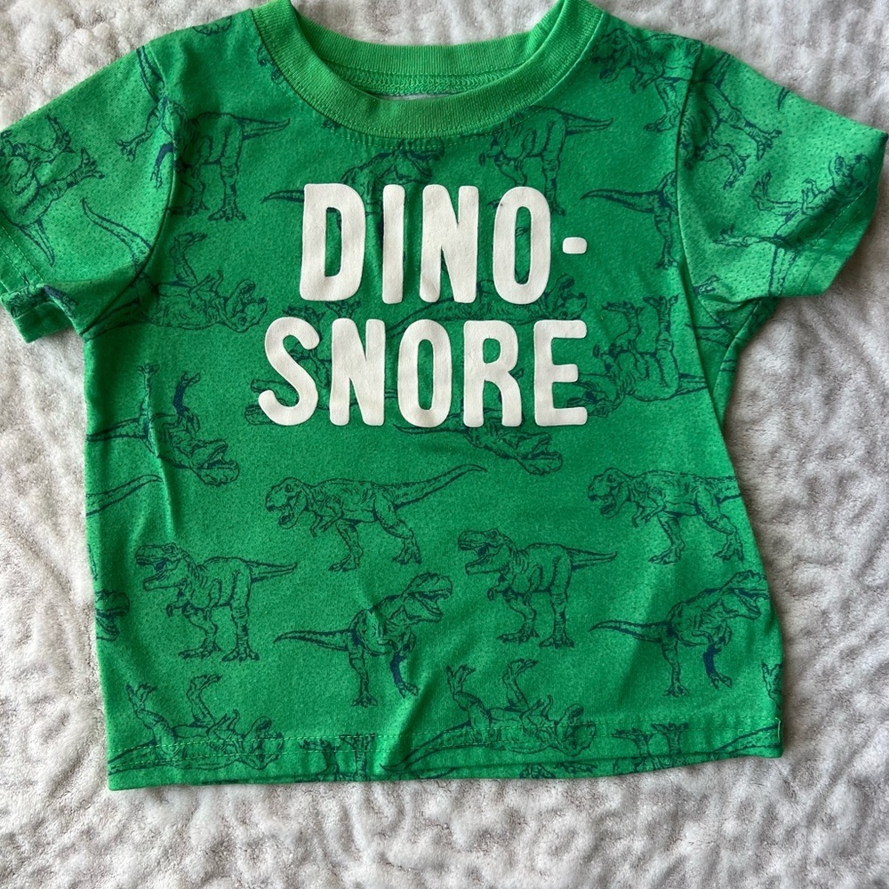 Toddler Boy Carter's Green Dino-Snore Pajama Set | Size 18 month - Picture 3 of 6